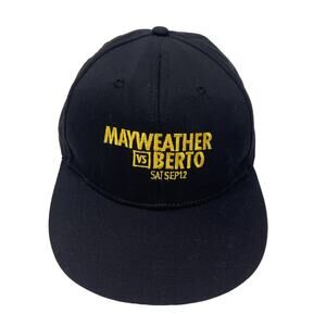 Floyd Mayweather vs Andre Berto Las Vegas Boxing Match Black Snapback Hat Cap